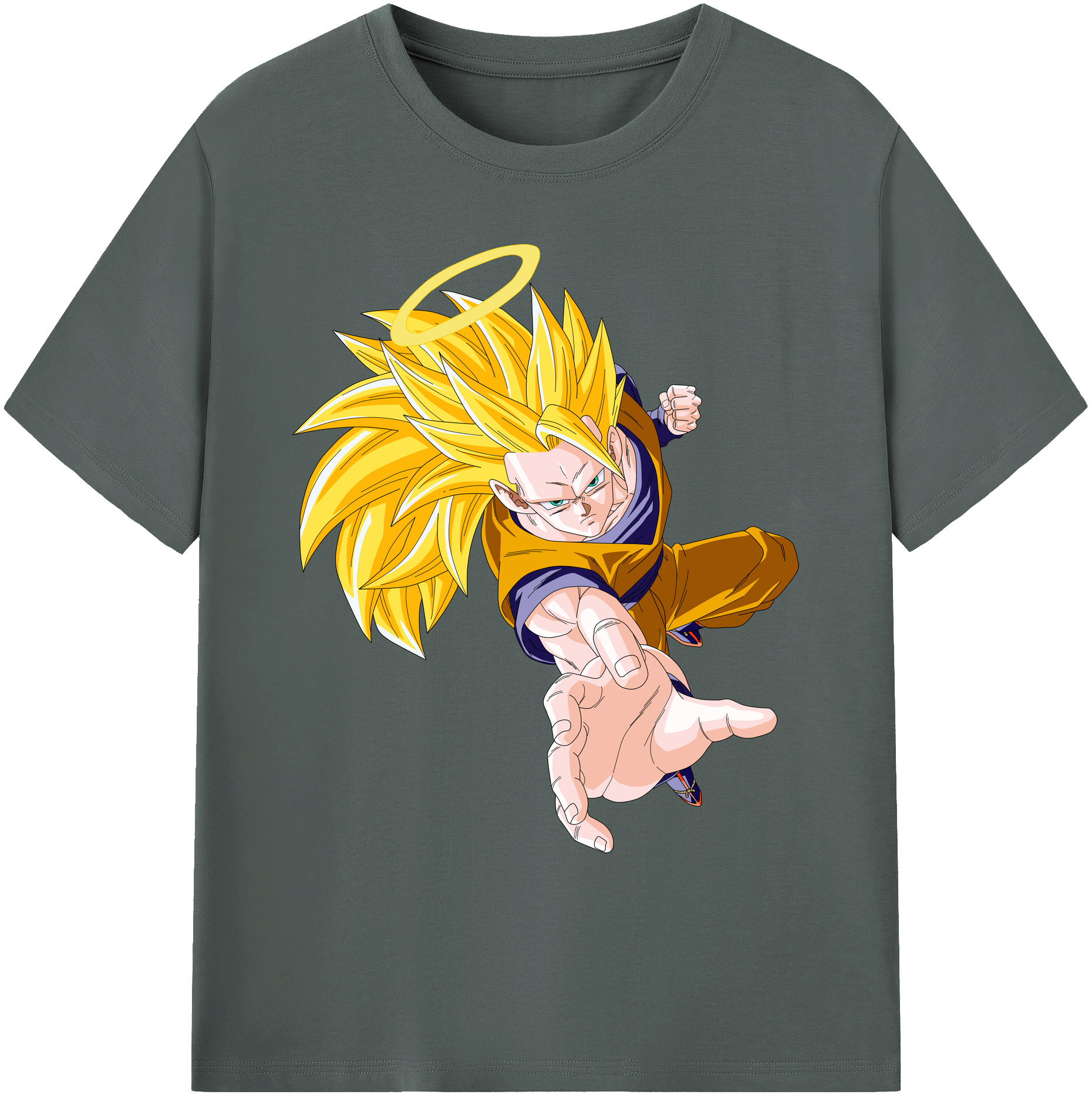 （画像用） ドラゴンボール 孫悟空（そん ごくう）Son Goku カカロット DRAGON BALL Kakarotto 綿100％ メンズ半袖Tシャツ｜肌触りやわらか＆通気性